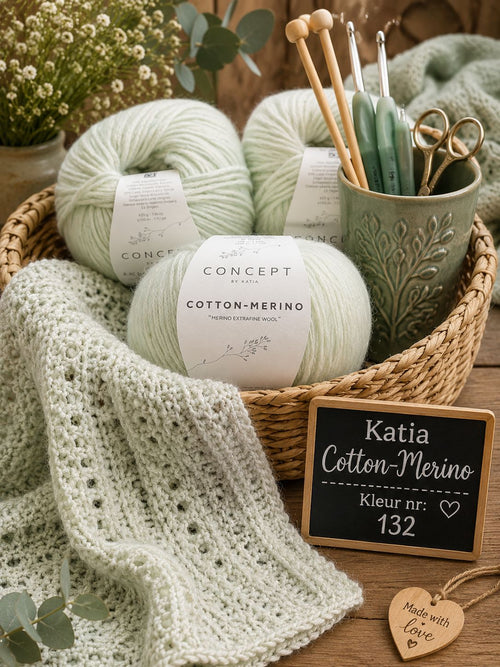 Katia Cotton-Merino Luxe zachtheid voor breien en haken.