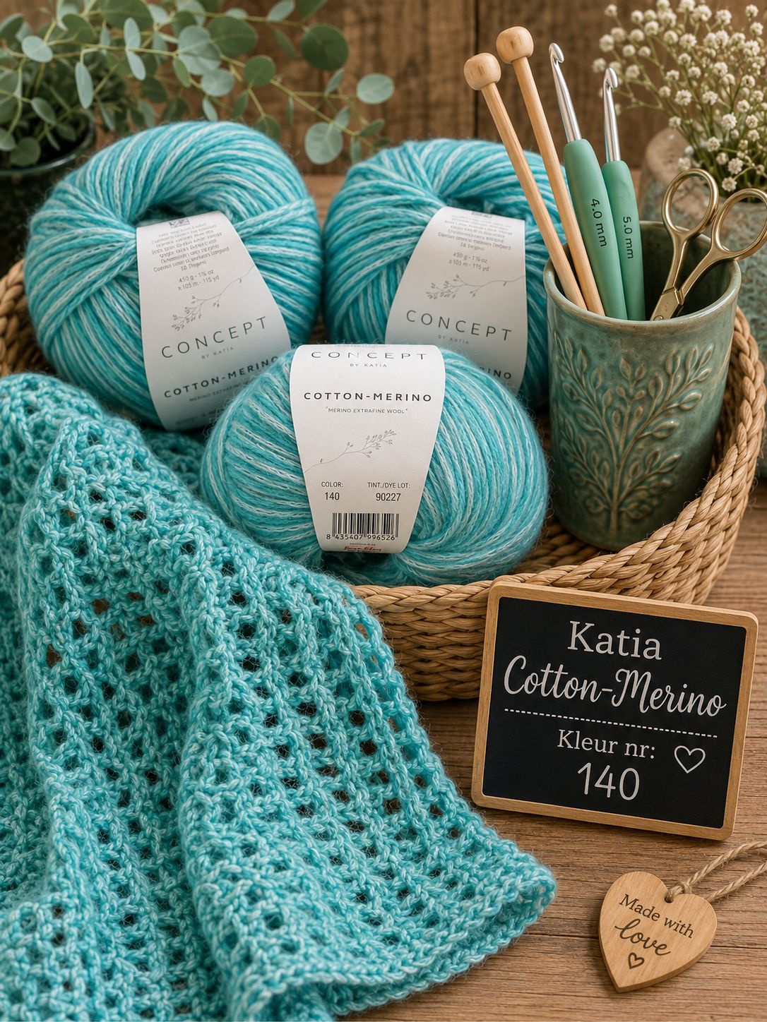 Katia Cotton-Merino Luxe zachtheid voor breien en haken.
