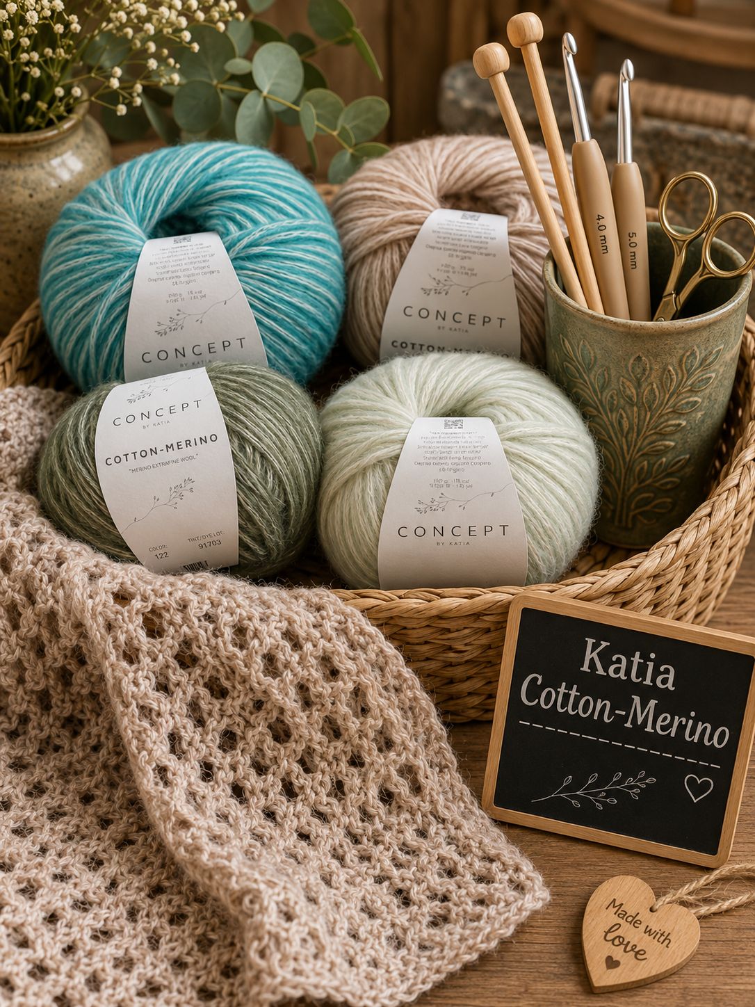 Katia Cotton-Merino Luxe zachtheid voor breien en haken.