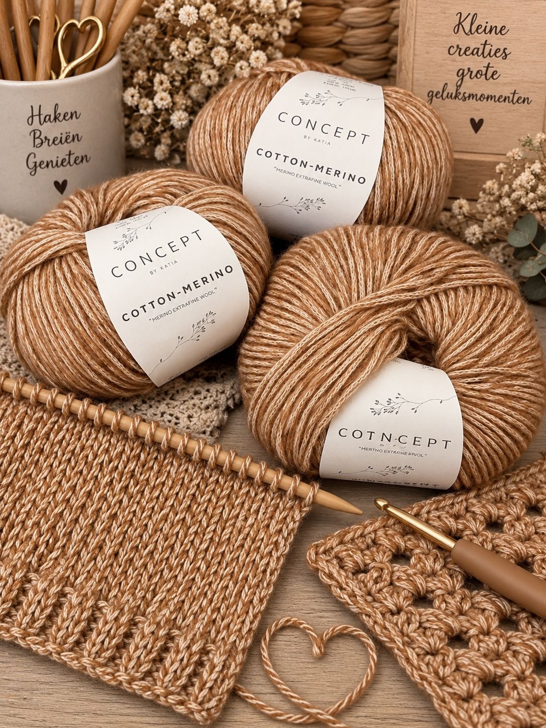 Katia Cotton-Merino Luxe zachtheid voor breien en haken.